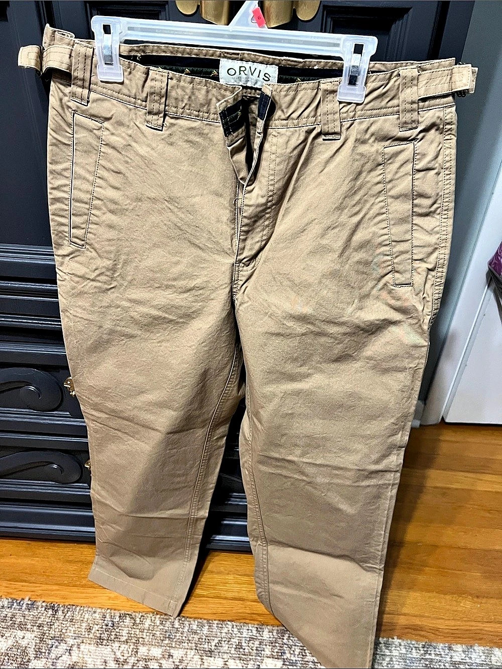 Orvis Ultimate Khakis Straight Leg Cotton Pants Waist 34  x 30 length